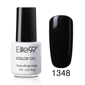Elite99 Gel Polish Soak Off Gel Nail Polish UV LED Nail Art Black